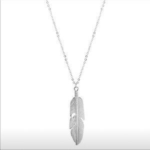 Sterling Silver Feather Pendant Necklace